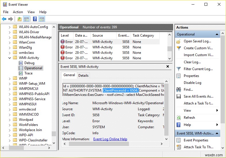 WMI 공급자 호스트 높은 CPU 사용량 수정 [Windows 10] 