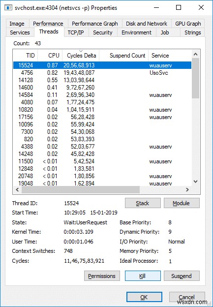 서비스 호스트 수정:로컬 시스템(svchost.exe) 높은 CPU 및 디스크 사용량 