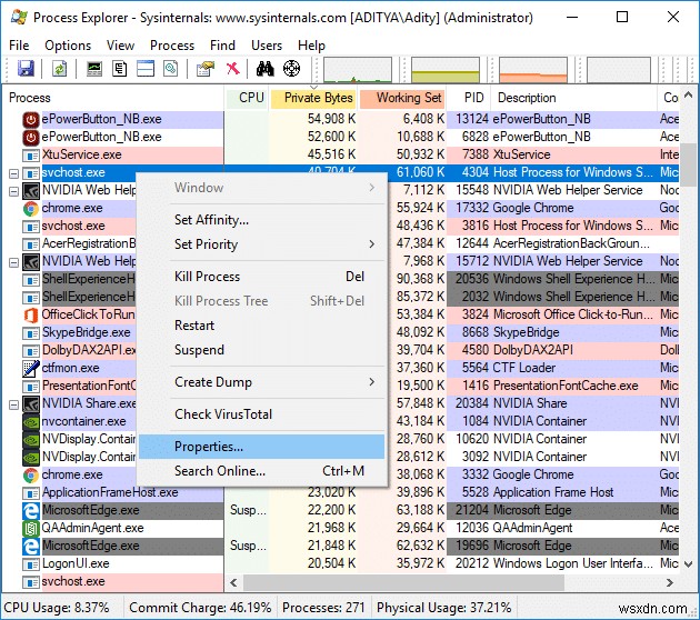 서비스 호스트 수정:로컬 시스템(svchost.exe) 높은 CPU 및 디스크 사용량 