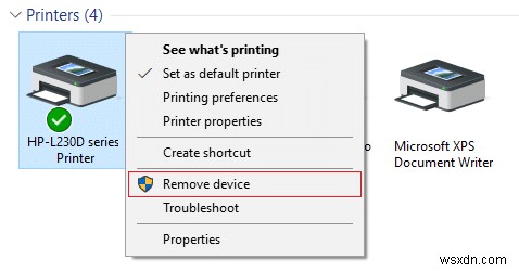 Windows 10에서 프린터 오프라인 상태 수정