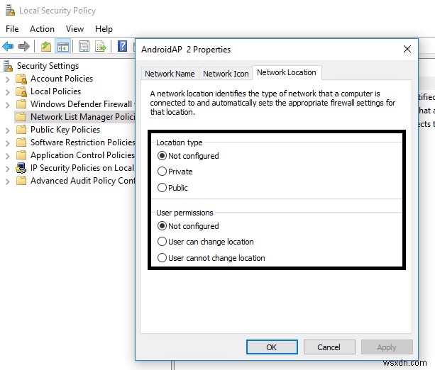 Windows 10에서 공용에서 사설 네트워크로 변경 