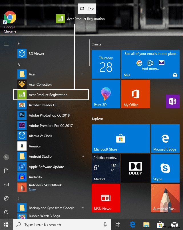 Windows 10에서 바탕 화면 바로 가기 만들기(튜토리얼)