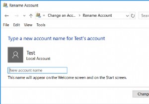 Windows 10에서 계정 사용자 이름을 변경하는 방법 