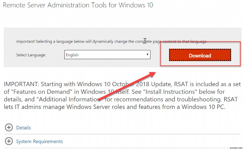 Windows 10에 원격 서버 관리 도구(RSAT) 설치 