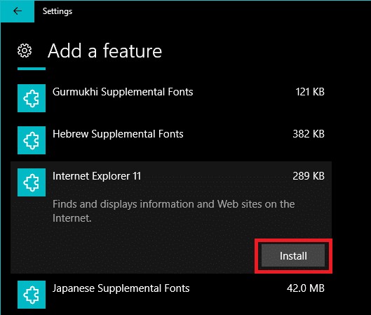 Windows 10에서 Internet Explorer를 제거하는 방법 