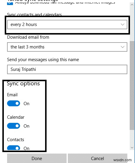 Windows 10 메일 앱에서 Yahoo 이메일 계정 설정 