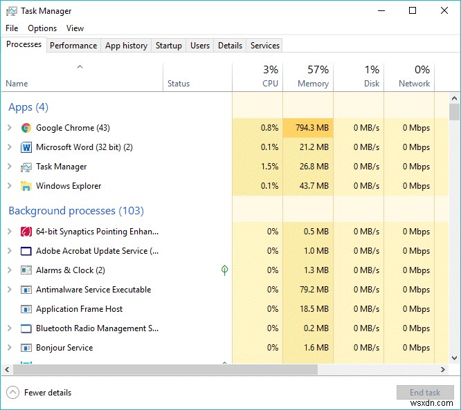 Windows 작업 관리자(GUIDE)로 리소스 집약적 프로세스 종료 