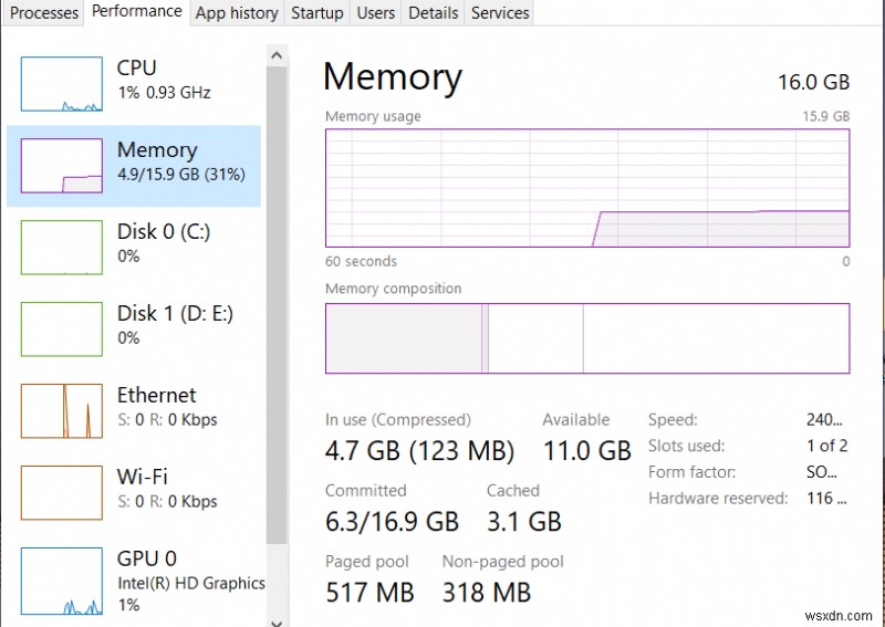 Windows 10 팁:SuperFetch 비활성화 