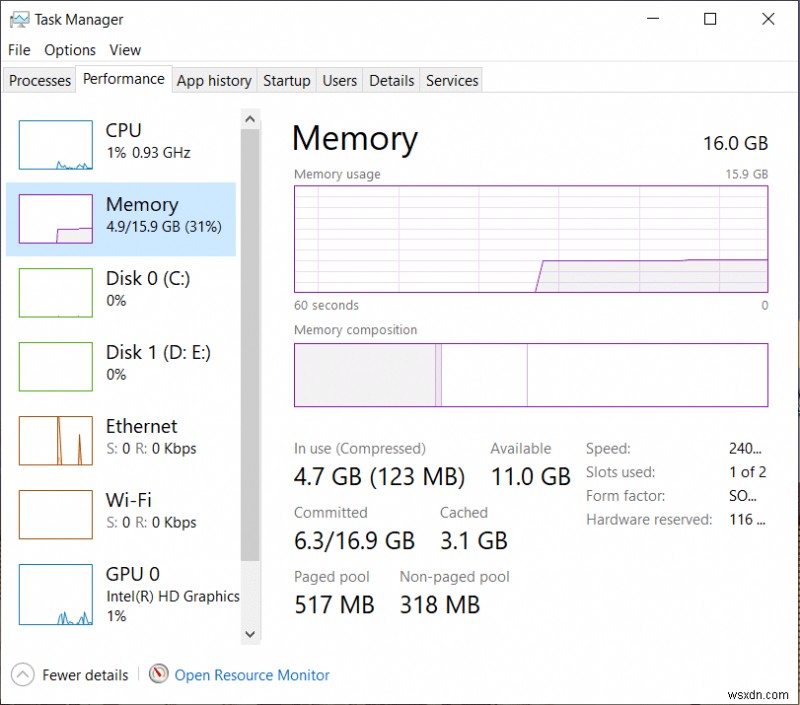 Windows 10 팁:SuperFetch 비활성화 