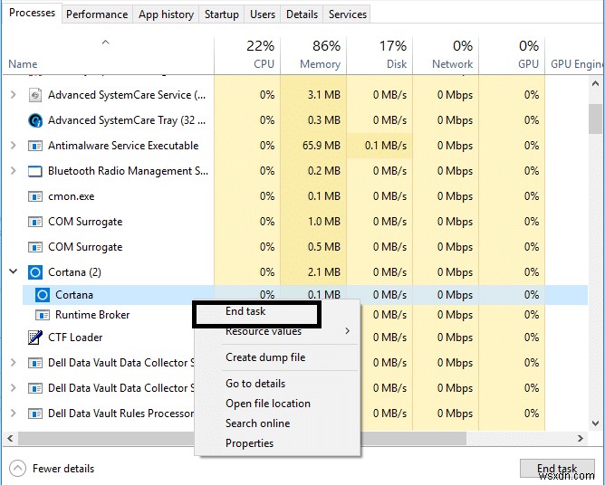 Windows 10에서 작업 표시줄 검색이 작동하지 않는 문제 수정 