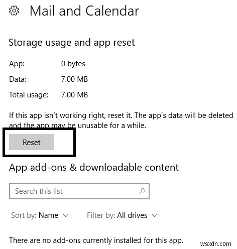 Windows 10에서 메일 앱을 재설정하는 방법 