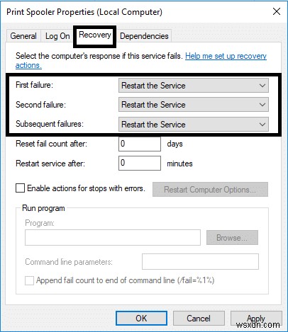 Windows 10에서 프린터 스풀러 오류 수정 