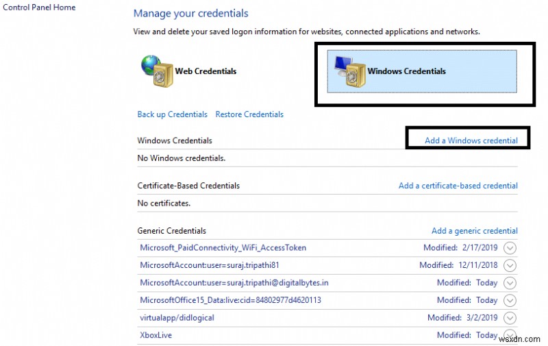 Windows 10에서 네트워크 자격 증명 입력 오류 수정