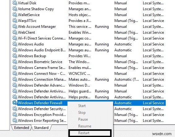 Windows 10의 Windows 방화벽 문제 수정