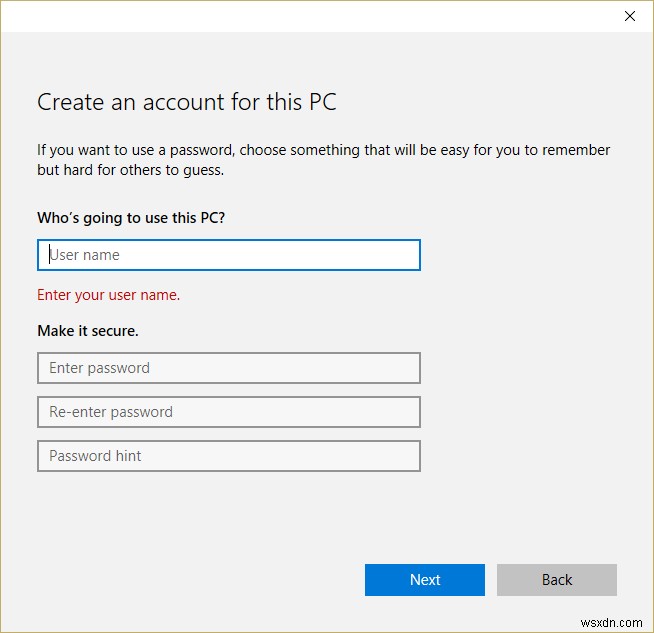 Windows 10에서 로컬 사용자 계정을 만드는 방법