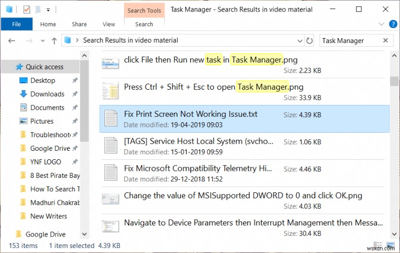 Windows 10에서 모든 파일의 텍스트 또는 콘텐츠를 검색하는 방법