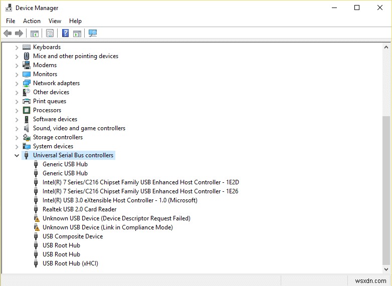 Windows 10에서 USB 선택적 일시 중단 설정 비활성화 