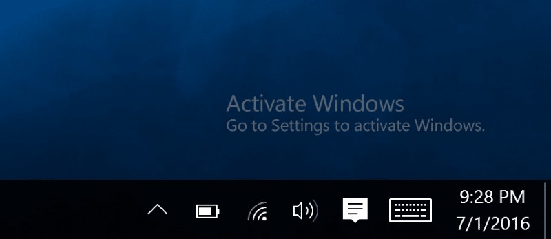 Windows 10에서 Windows 워터마크 활성화 제거