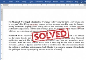 Microsoft Word에서 맞춤법 검사가 작동하지 않는 문제 수정 