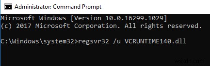 Windows 10에서 VCRUNTIME140.dll이 누락된 문제 수정 