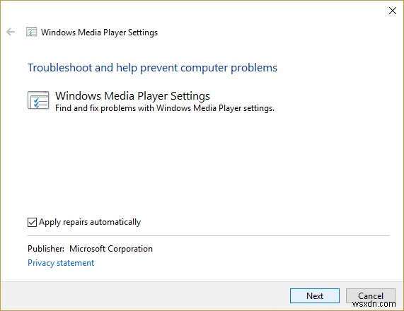 Windows Media Player 서버 실행 실패 오류 수정 