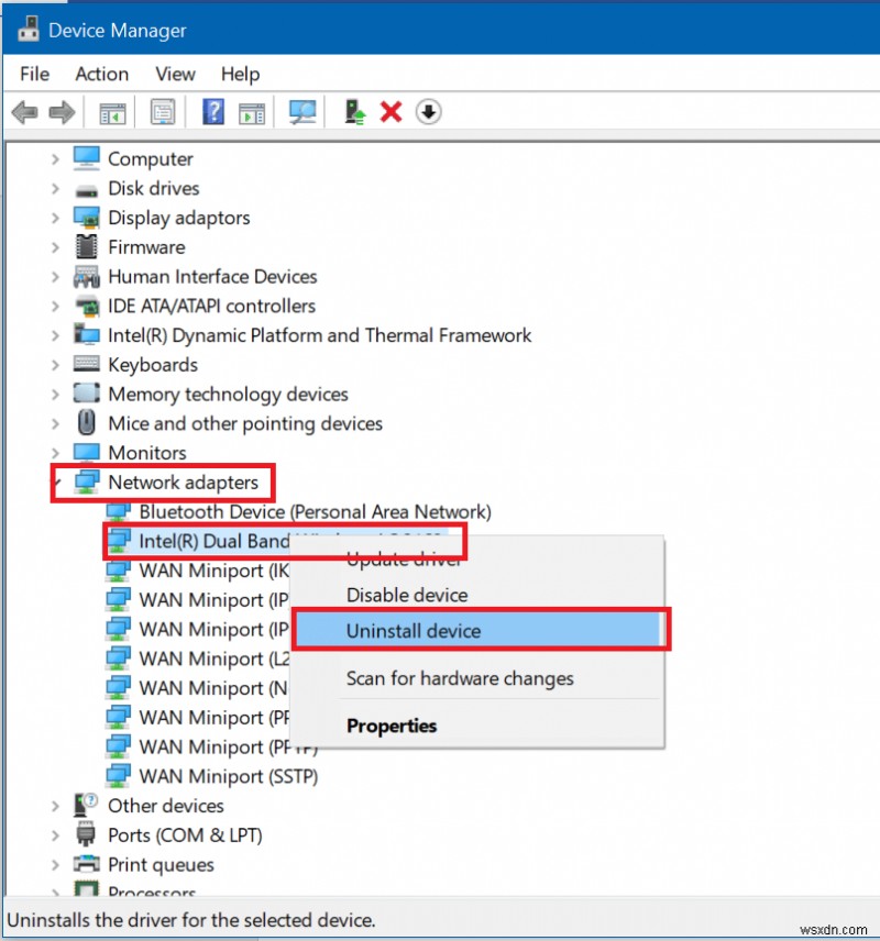 Windows 10에서 식별되지 않은 네트워크 수정 