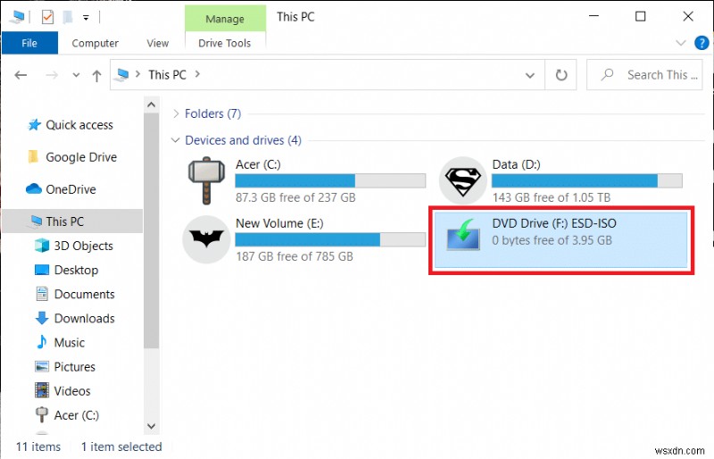 Windows 10에서 ISO 파일을 마운트 또는 마운트 해제하는 3가지 방법 