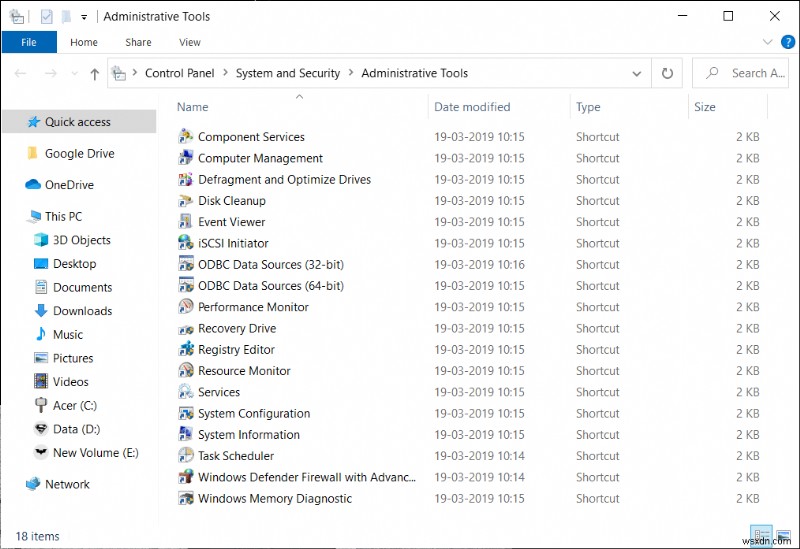 Windows 10의 관리 도구는 무엇입니까? 
