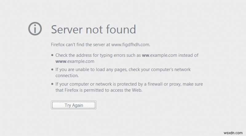 Firefox에서 서버를 찾을 수 없음 오류 수정