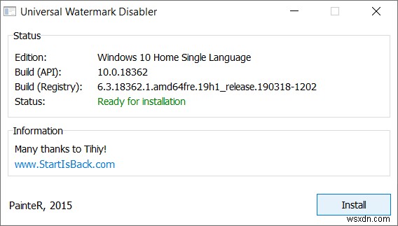 Windows 10 정품 인증 워터마크를 영구적으로 제거 