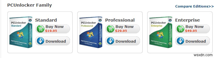 PCUnlocker로 Windows 10 잊어버린 암호 복구 