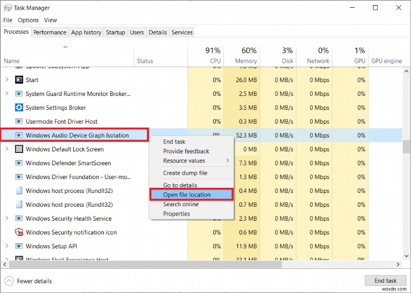 Windows Audio Device Graph Isolation 높은 CPU 사용량 수정