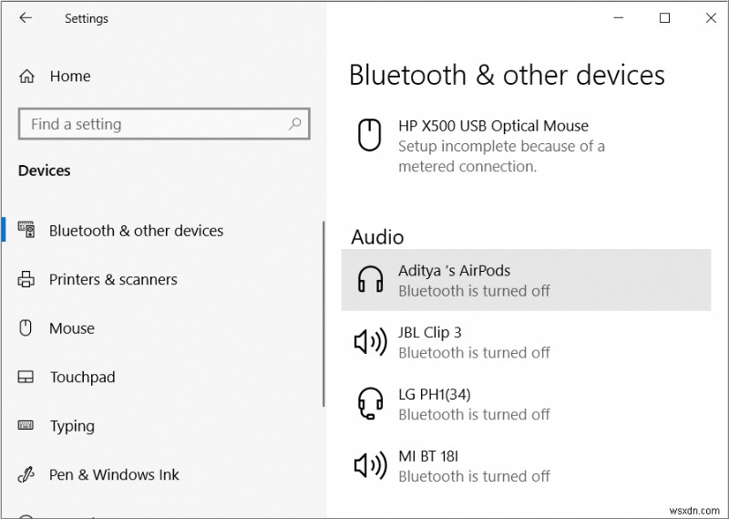 Windows 10에서 Bluetooth 장치의 이름을 바꾸는 방법 