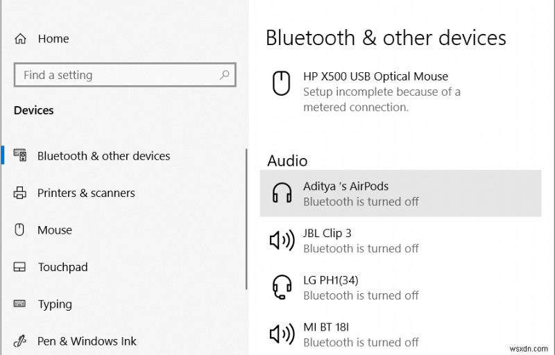 Windows 10에서 Bluetooth 장치의 이름을 바꾸는 방법 