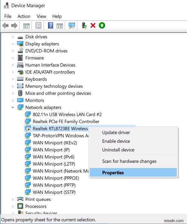 Windows 10에서 5GHz WiFi가 표시되지 않는 문제 수정 