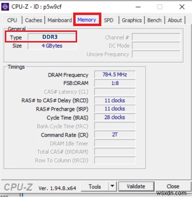 Windows 10에서 RAM 유형이 DDR3 또는 DDR4인지 확인 