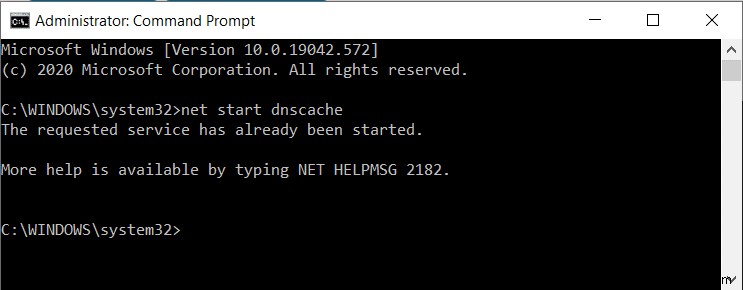 Windows 10에서 DNS 캐시 플러시 및 재설정 방법