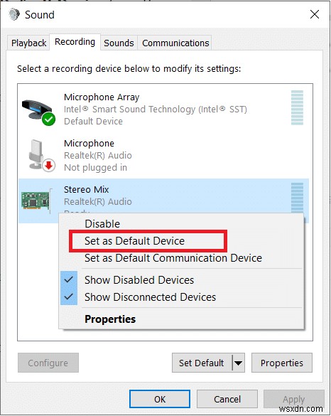 Windows 10에서 스테레오 믹스를 활성화하는 방법은 무엇입니까?