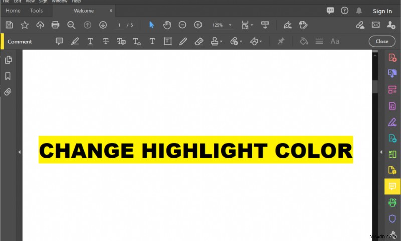 Adobe Acrobat Reader에서 하이라이트 색상을 변경하는 방법