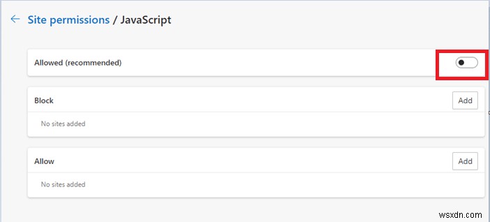 브라우저에서 JavaScript를 활성화 또는 비활성화하는 방법