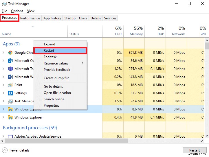 Windows 10 시작 메뉴 검색이 작동하지 않는 문제 수정 