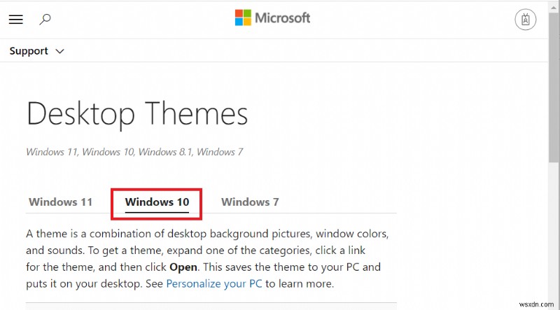 Windows 10용 테마 다운로드 방법
