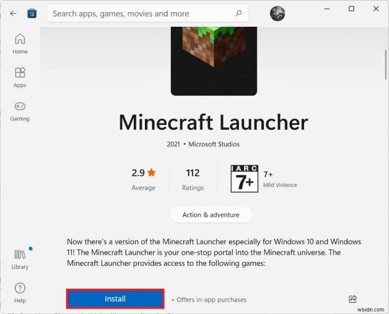 Windows 11에서 Minecraft를 다운로드하고 설치하는 방법 