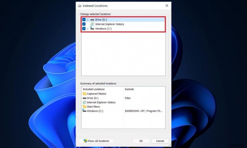 Windows 11에서 인덱싱 옵션을 구성하는 방법