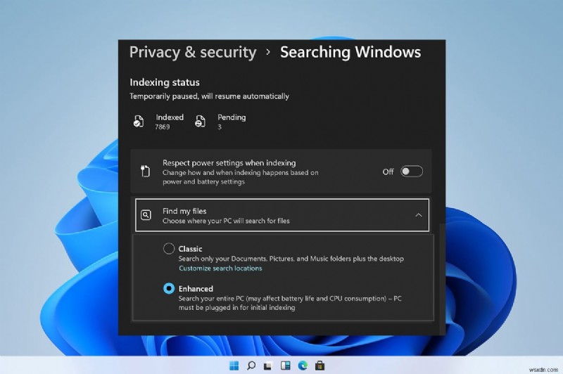Windows 11에서 검색 인덱싱을 비활성화하는 방법 
