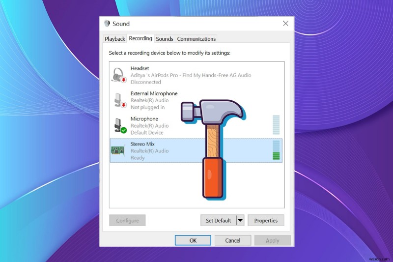 Windows 10에서 Skype 스테레오 믹스가 작동하지 않는 문제 수정 