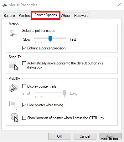 Windows 10에서 마우스 가속을 비활성화하는 방법