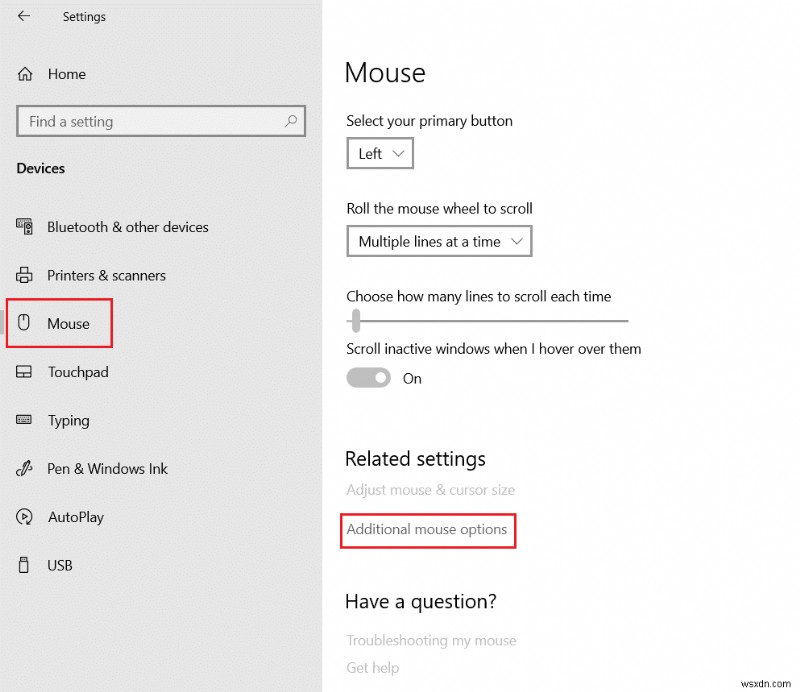 Windows 10에서 마우스 가속을 비활성화하는 방법