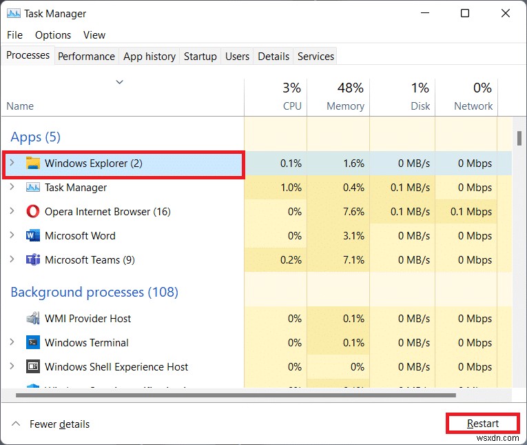 Windows 11에서 빈 아이콘을 수정하는 방법 