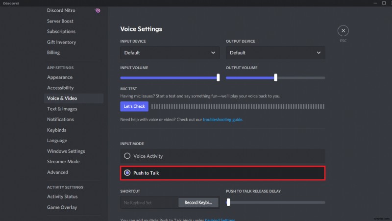 마이크를 감지하지 못하는 Discord 수정